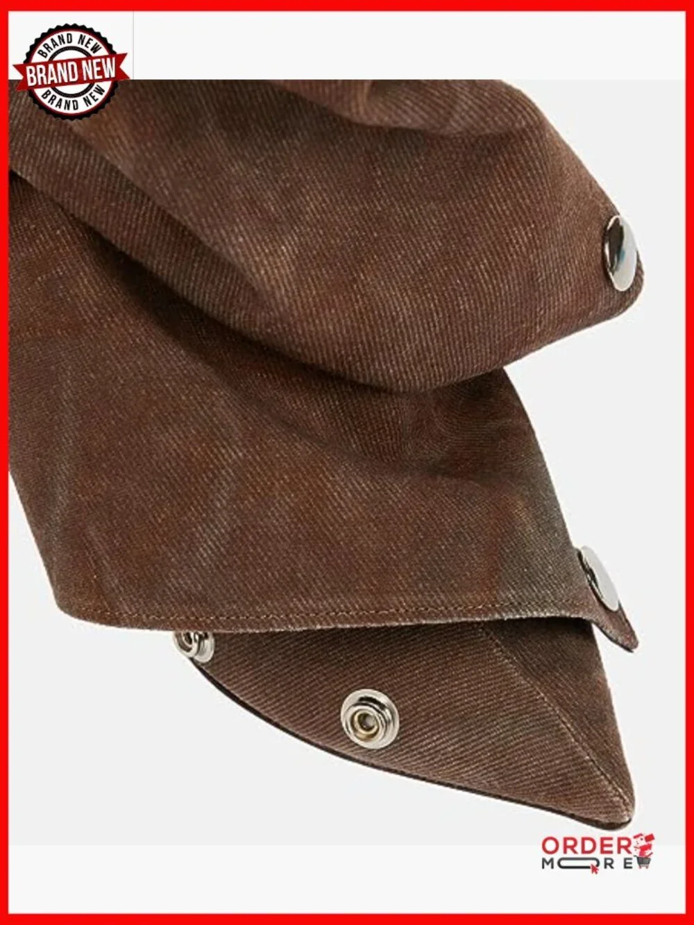 Denim Over-the-Knee Boots with Stiletto Heel, Snap Buttons, Pointed Toe